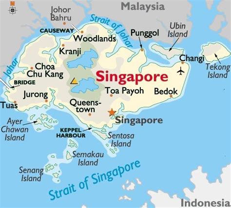 mapa de singapur y alrededores